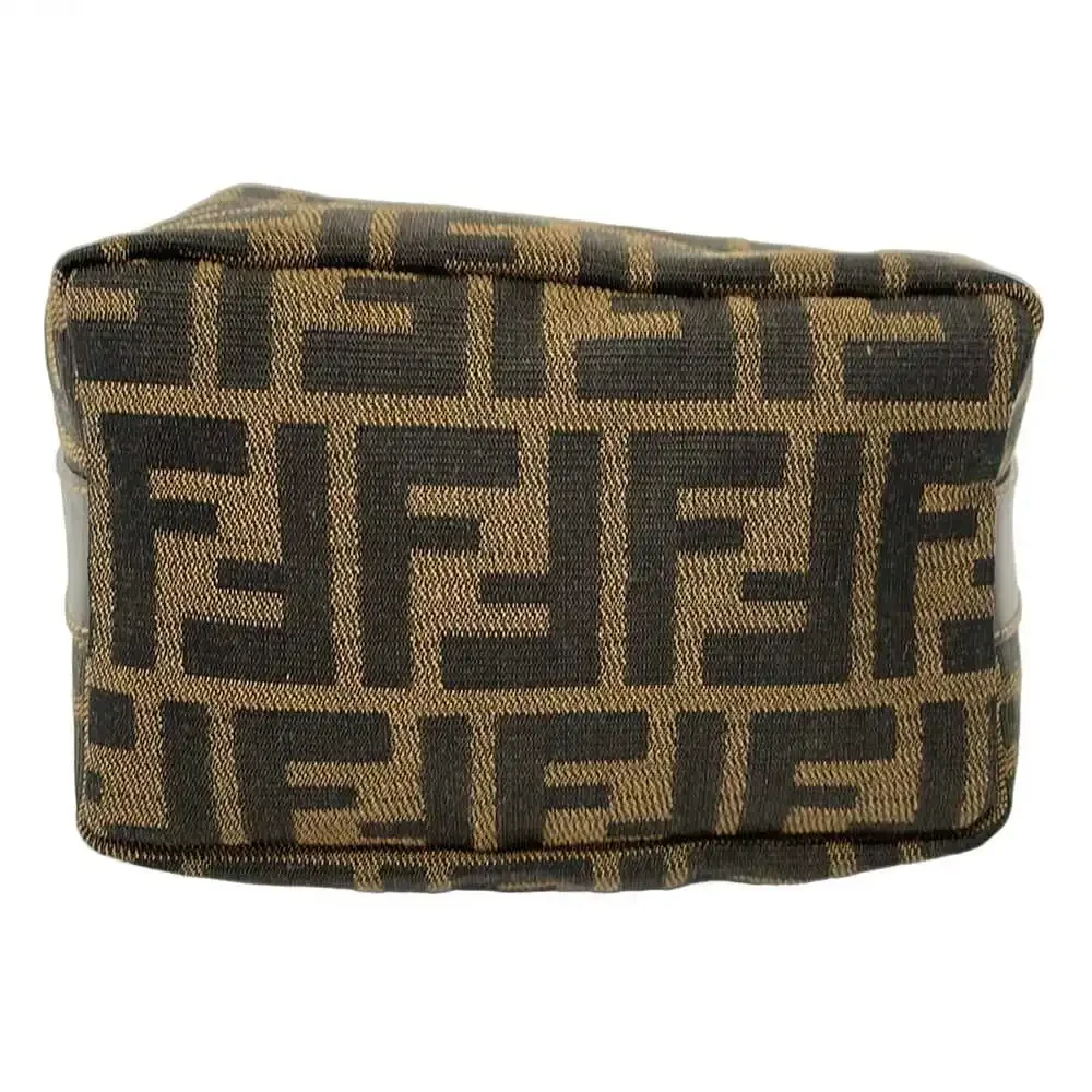 Fendi Zucca Pouch 263600 Brown Black Dark Brown Jacquard Leather
